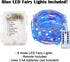 Vela Lanterns Moroccan Candle Lantern Decorative Holder with Blue LED Fairy String Lights, Medium