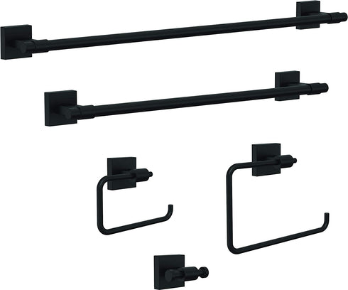 Franklin Brass Maxted Towel Ring, Matte Black, Bathroom Accessories, MAX46-FB 7.87 x 2.15 x 6.04 Inches
