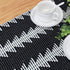 KERIQI Farmhouse Black and White Table Runner, Woven Table Runner with Tassels Fringe Table Linens Wedding Bridal Party Home D©cor Table Decorations