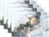 Dalzium Luxury Ombre Marble Placemats Set of 4, Abstract Gold and Gray Marble Place Mats for Dining Table Indoor Heat Resistant Waterproof Durable Washable, Bluish Grey and Gold