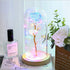 Beauty and The Beast Rose,Forever Rose with Led Light in Glass Dome for Valentine's Day Mothers Day Wedding Anniversary (Colorful Rose)