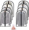 homeminda Suit Garment Bags 8packs 40in Clear Hanging Lightweight Breathable Dust Cover with Balls and Study Full Zipper for Storage Clothes and Travel