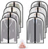 homeminda Suit Garment Bags 8packs 40in Clear Hanging Lightweight Breathable Dust Cover with Balls and Study Full Zipper for Storage Clothes and Travel