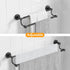 BESy Adjustable 16.5-28.5 Inches Double Bath Towel Bar for Bathroom SUS304 Stainless Steel Towel Holder, Hotel Style Wall Mount with Screws Hand Towel Bar?Towel Rack Rod Hanger, Matte Black Finish