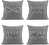 Tarolo Decorative Linen Throw Pillow Covers Cases Set of 4 Rustic Gray Love Rustic Gray You are My Favorite Partner Custom I Love You Forever Gray Rustic Gray Follow Pillow Cover Case 20x20 inches