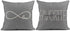 Tarolo Decorative Linen Throw Pillow Covers Cases Set of 4 Rustic Gray Love Rustic Gray You are My Favorite Partner Custom I Love You Forever Gray Rustic Gray Follow Pillow Cover Case 20x20 inches