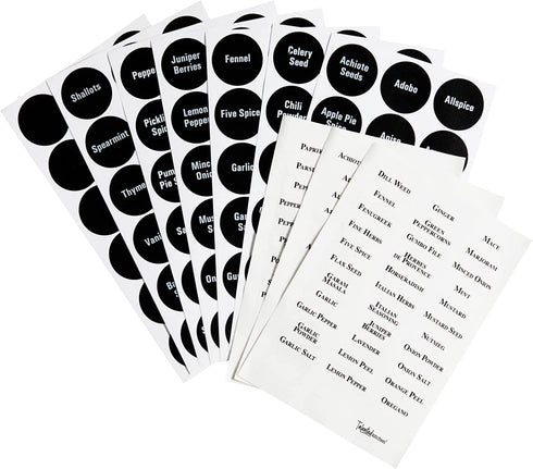 Talented Kitchen 14 Empty 4 oz Square Glass Spice Jars with Lids + Clear Minimalist Spice Labels in 2 Preprinted Chalkboard Styles, Pour/Sift & Coarse Shakers with Airtight Caps, Complete Organization Set