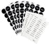 Talented Kitchen 14 Empty 4 oz Square Glass Spice Jars with Lids + Clear Minimalist Spice Labels in 2 Preprinted Chalkboard Styles, Pour/Sift & Coarse Shakers with Airtight Caps, Complete Organization Set