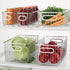 mDesign Metal Farmhouse Kitchen Pantry Food Storage Organizer Basket Bin - Wire Grid Design - for Cabinets, Cupboards, Shelves, Countertops - Holds Potatoes, Onions, Fruit - Large, 2 Pack - Chrome