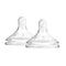 Dr. Brown’s Natural Flow® Level 3 Wide-Neck Baby Bottle Silicone Nipple, Medium-Fast Flow, 6m+. 100% Silicone Bottle Nipple, 2 Pack