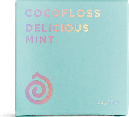 COCOFLOSS Coconut-Oil Infused Woven Dental Floss | Delicious Mint Single | Dentist-Designed | Vegan and Cruelty-Free | 2-Month Supply (32 Yds x 1 Unit)