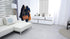 Mind Reader Standing Metal Coat Rack Hat Hanger 8 Hook, White