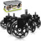 Slipstick CB690 Floor Protecting Rubber Office Chair Caster Wheels (Set ff 5), Roller Style, Universal 7/16" Stem, 3" Black Castors