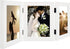 Golden State Art, 5x7 Three Picture Frame Trifold Hinged Photo Frame with 3 Openings, Desk Top Family Picture Collage, with Real Glass (5x7 Triple, White, 1-Pack)