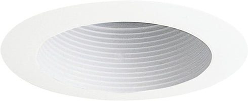 Juno Lighting 444W-WH Halogen Adjustable Recessed Baffle with White Trim, 50 watts, 4 Inch