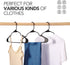 HOUSE DAY Plastic Hangers- 20 Pack-Plastic Clothes Hangers for Skirt Suit Coat, Standard Tubular Plastic Hangers for Clothes (Black)