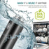 DIONE Water Bottle 40 oz. Flask Double Wall Stainless Steel & Vacuum Insulated (Black) Sport Hydro Container for Home, Office, School, Outdoor Camping (Standard Mouth / Leak Proof / BPA Free Cap)