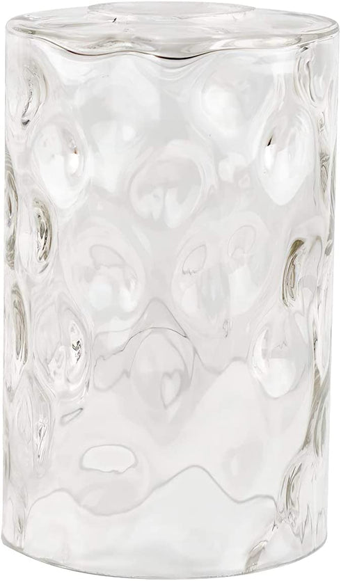 Anmire Clear Water Ripple Glass Shade, Cylinder Light Fixture Replacement Globe or Cover with 1-5/8-Inch Fitter for Chandelier Wall Sconce Pendant Light, G0001