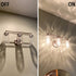 Anmire Clear Water Ripple Glass Shade, Cylinder Light Fixture Replacement Globe or Cover with 1-5/8-Inch Fitter for Chandelier Wall Sconce Pendant Light, G0001