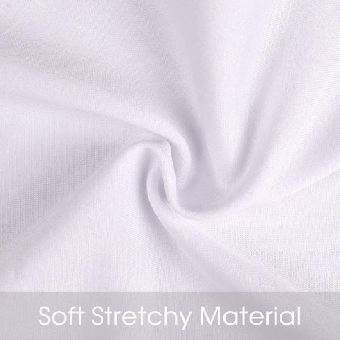 Desirable Life Pack of 25 Stretch Sequin Chair Sashes Chair Bands One-Sided Sequins Decor for Hotel Wedding Reception Party Event Chair Cover Decoration 4"x16" - Silver