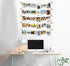 BLONGANG Hanging Photo Display Wood Picture Photo Frame Room Wall Decor with 10 DIY Natual Pine Wood and 33 feet DIY Twine String and 50 Wood Clips and 10 Self Adhesive No Holes Drilling