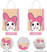 16pcs Kuromi Party Favor Bags, Cute My Melody Theme Birthday Paper Gift Bags with Handles for Kids Child Kuromi Party Decorations Goody Treat Candy Bags