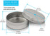 SimbaLux Screw Top Round Steel Tin Cans 2 oz (60ml) with Self Adhesive White Round Stickers, 24 Pack