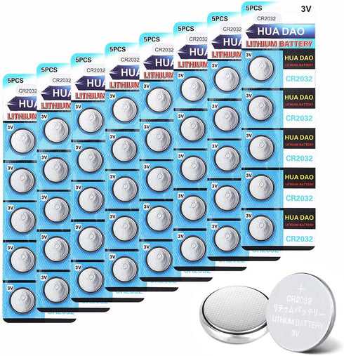 CR2032 Lithium Button Battery, 230mAh 3 Volt Coin Battery, Coin Button Cell 40 PCS in Original Package (40PCS)
