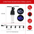 Vigdur Christmas String Lights - Snowflake Projector Light String with 10 LED Hanging Blue&White Snowflake Projector Bulbs Plug in for Indoor Outdoor Xmas Patio Yard Bedroom Holiday Decor,31.4FT