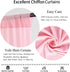 Chiffon Backdrop Curtain 5FTx8FT Baby Pink Chiffon Fabric Drapes Sheer Voile Curtains 2 Panels 29"x96" Sheer Photography Backdrop Drapes (29''x96''x2pcs, Pink)