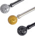 BOOM JOG Glass Mosaic Ball Finials Curtain Rod?3/4? Adjustable Curtain Rod?28-48 Inch?Nickel