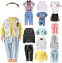 6 Sets Fashion 18 Inch Boy Doll Clothes Casual Wear Plaid Jacket Pants Sportswear Outfits with Tuxedo Suits for 18" Doll Accessories
