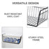 Undershelf Storage Basket Under Shelf Wire Basket Household Metal Under Shelf Hanging Storage Bin Basket Slides Under Shelves for Storage Space Saving for Kitchen Pantry Bookshelf (Small, 2 PCS)