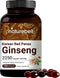 Korean Red Ginseng Extract (Panax Ginseng Root), 2250mg Per Serving, 180 Liquid Softgels, Most Active Ginsenosides Content, Strongly Support Energy Performance and Immune System, No GMOs