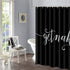 TAMOC Get Naked Shower Curtain Funny Quotes Shower Curtain with 12 Hooks, Waterproof Durable Shower Curtain for Bathroom, Black and White Modern Bathroom Decor, 69" — 70"