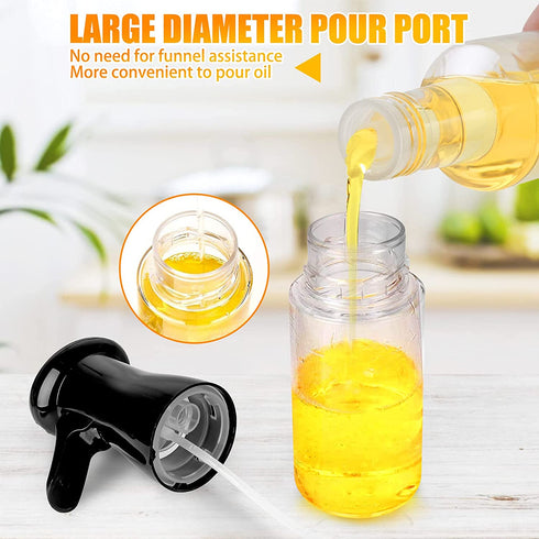 EEEkit 2 PACK Olive Oil Sprayer for Cooking, 210ml Olive Oil Dispenser Bottle Spray Mister- Refillable Food Grade Oil Vinegar Spritzer Sprayer Bottles for Air Fryer, Salad, Baking, Grilling, BBQ