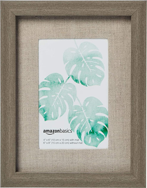 Amazon Basics Gallery Wall Frame - 6" x 8" Frame For 4" x 6" Photo Display, Barnwood (3-Pack)