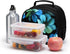 Aqua Flower Lunch Tote Lunch Bag Waterproof Reusable Lunch Box Portable Meal Bag Ice Pack For Kids Boys Girls