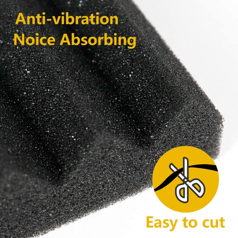 LBG Products Window Air Conditioner Foam Insulation Panels,AC Side Insulating Panel Kit,2 Pack,Black, 17in High x 9in Wide x 7/8in Thick