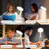ONEFIRE Desk Lamp Kids Desk Lamp Small Desk Lamp, 8 Brightness Desk Lamps Office Portable & Foldable, Cute Desk Lamp White Desk Lamp Study Lamp, Battery Operated Lamp Rechargeable Lamp Cordless Lamp
