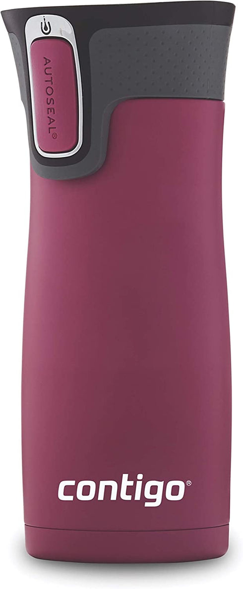 Contigo AUTOSEAL West Loop Vacuum-Insulated Stainless Steel Travel Mug, 16oz, Passion Fruit