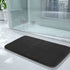 Yimobra Memory Foam Bath Mat Large Size 31.5 by 19.8 Inches, Soft and Comfortable, Super Water Absorption, Non-Slip, Thick, Machine Wash, Easier to Dry Bathroom Floor Rug, Black