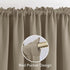 Deconovo Rod Pocket Blackout Curtains, Khaki, 38 x 54 Inch, Room Darkening and Thermal Insulated Curtain Panels for Living Room, 2 Panels