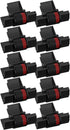 Bigger (10-Pack) Compatible Ribbon Replacement for IR-40T CP13 MP-12D Calculator Ink Roller Ribbon Used with Casio HR-100TM HR-120T HR-150TM, Sharp EL-1750V EL-1801V (Individually Sealed, Black/Red)