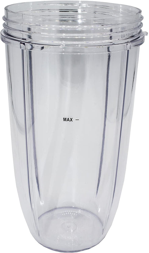 Blendin 2 Pack Replacement 32 Ounce Colossal Cup Jar with Lip Ring, Compatible with Nutribullet 600W, 900W, NB-101B, 900 Pro Series Blenders