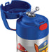 THERMOS FUNTAINER 12 Ounce Stainless Steel Vacuum Insulated Kids Straw Bottle, Blue Paw Patrol