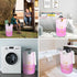 Laundry Basket, Roiroiko Waterproof 82L Large Collapsible Fabric Laundry Hamper, Foldable Clothes Storage Washing Bag Washing Bin with Alloy Handles for College Bathroom Travel (life pink)