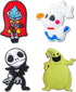 5NBuy 5876 4 Pcs Cartoon Croc Shoe Charms, Horror Cartoon Shoe Decoration Charms