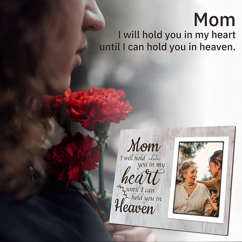 Memorial Gifts Picture Frame - Loss of A Mother Sympathy Gifts, In Memory of Mother Forever in Our Hearts, Fits 4x6 Inches Photo