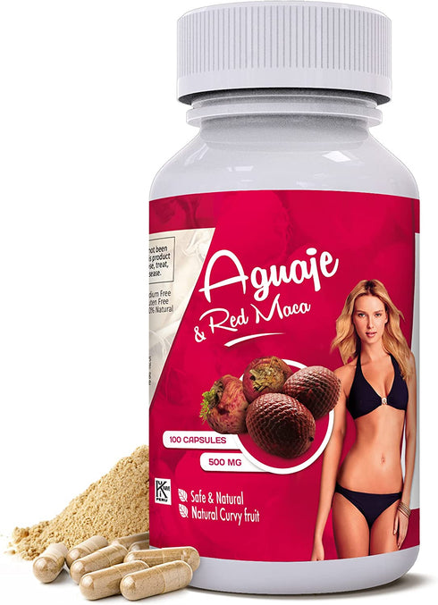 Sikyriah Curves Capsules for Women - Natural Supplement - 1000 mg per Serving - Butt and Breast Enhancement Pills - Aguaje and Red Maca Root from Peru - Pdf Guide - USDA Certified